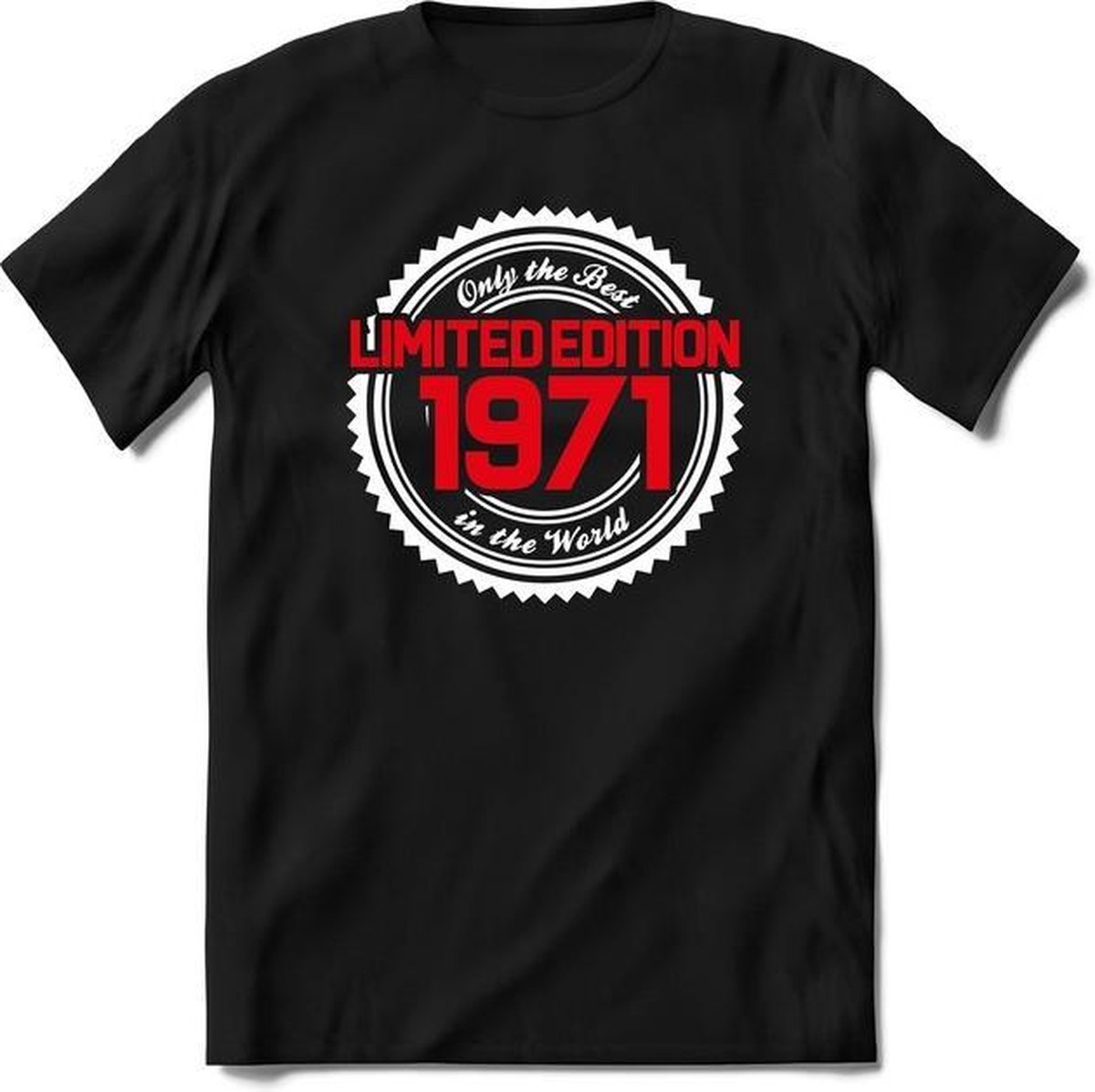 1971 Limited Edition | Feest Kado T-Shirt Heren - Dames | Wit - Rood | Perfect Verjaardag Cadeau Shirt | Grappige Spreuken - Zinnen - Teksten |